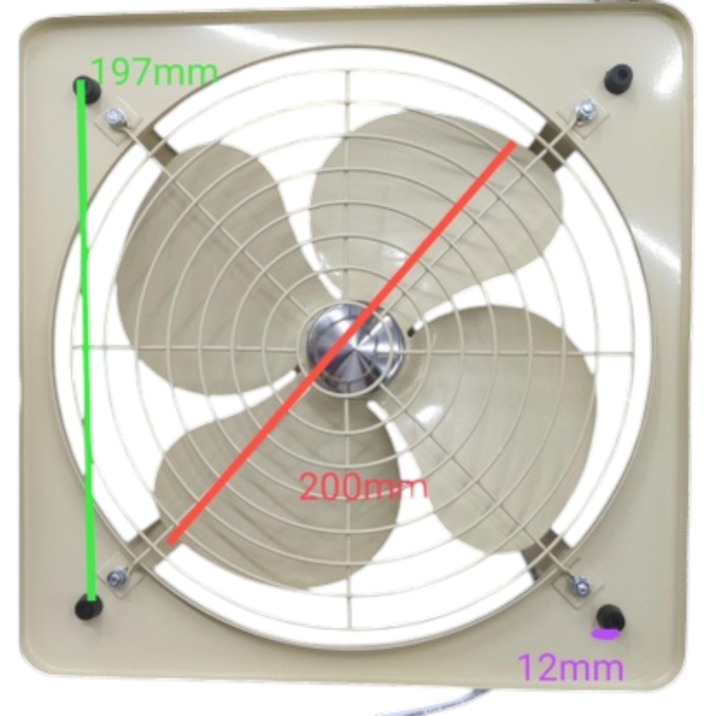Tailee Exhaust Fan with 200mm Diameter Blades for Efficient Airflow at Electx Electrical Supply