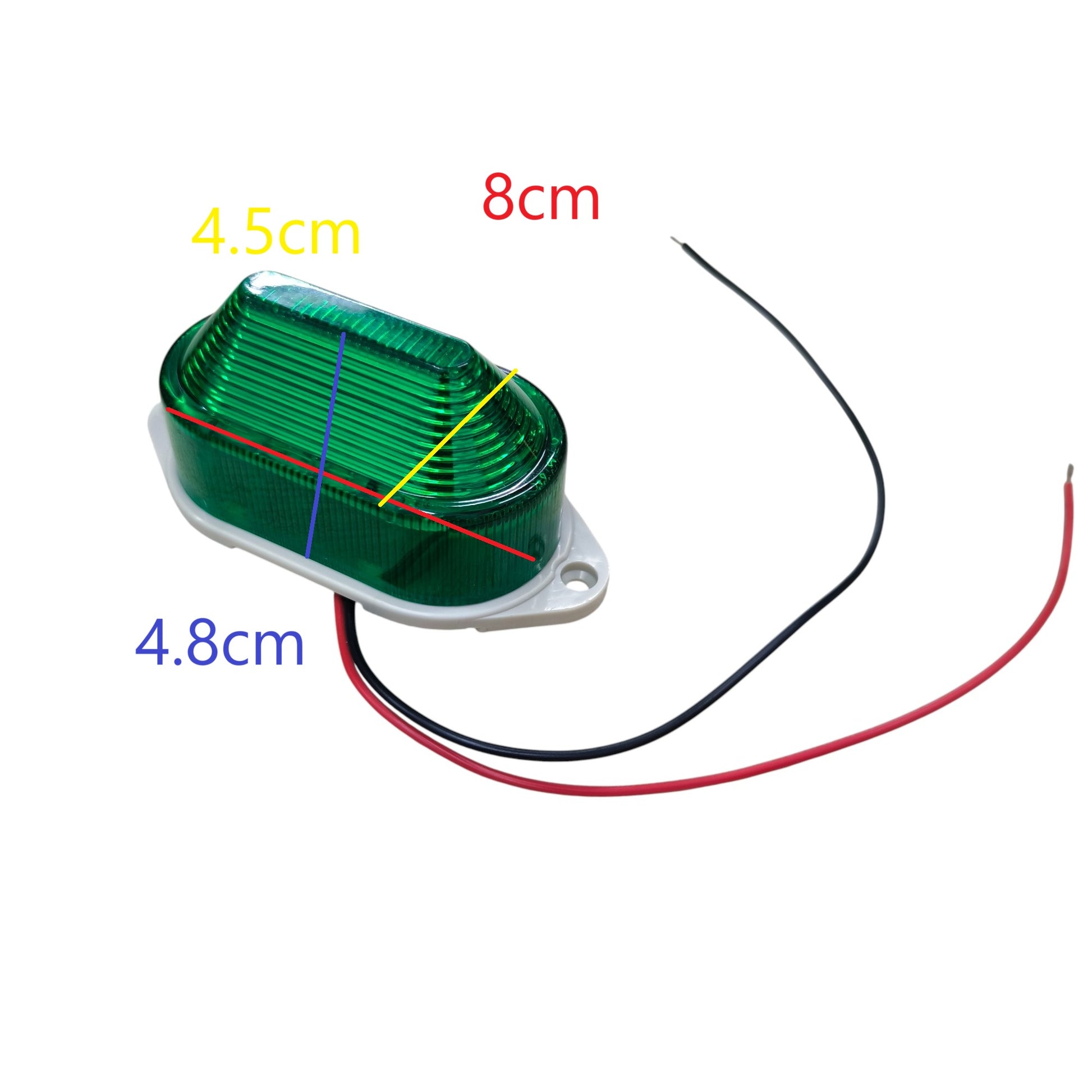 Denko Work Safety Light in Green for Electx Electrical Supply with Dimensions 8cm x 4.5cm x 4.8cm