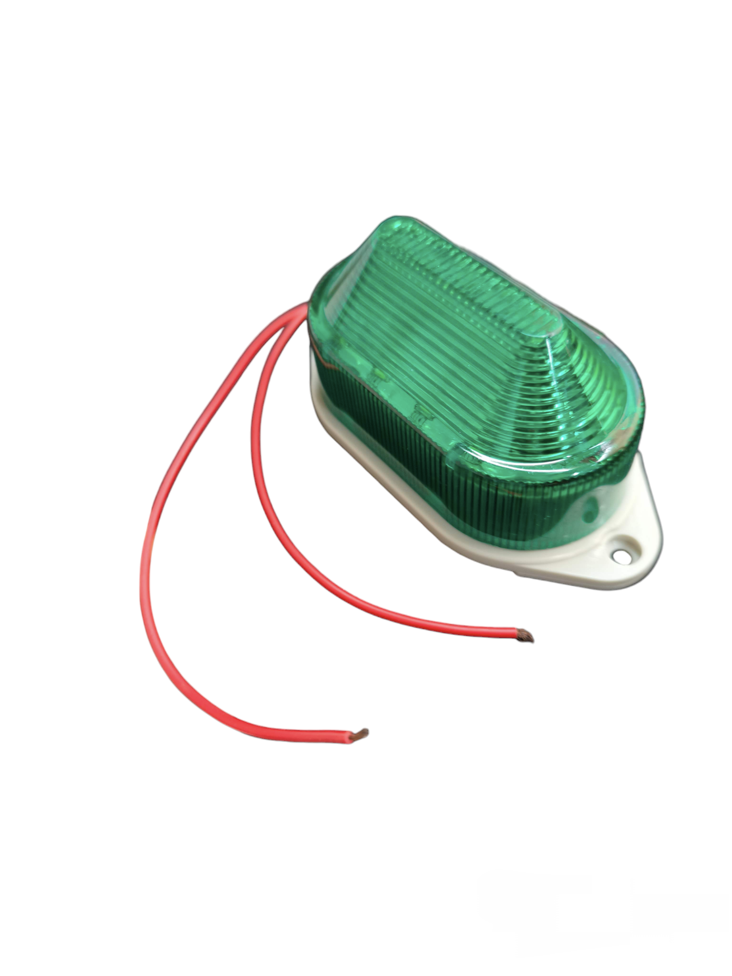 Denko Green Work and Safety Light with Red Wires, ideal for Electx Electrical Supply applications
