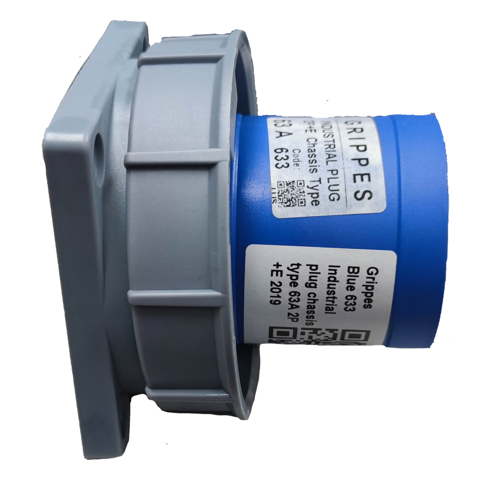 Grippes Blue 633 Industrial Plug for Electx Electrical Supply with type 634A2 compatibility