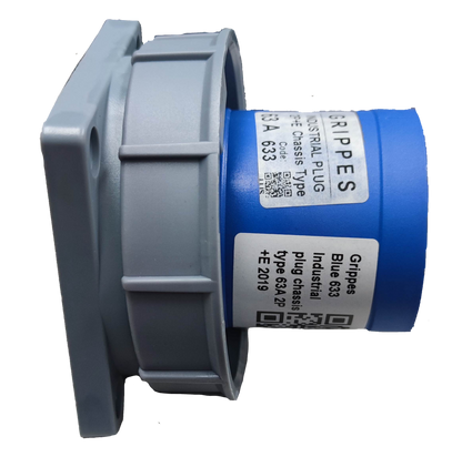 Grippes Blue 633 Industrial Plug for Electx Electrical Supply with type 634A2 compatibility