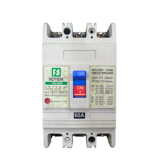 Koten Molded Case Circuit Breaker rated 60A for Electx Electrical Supply applications