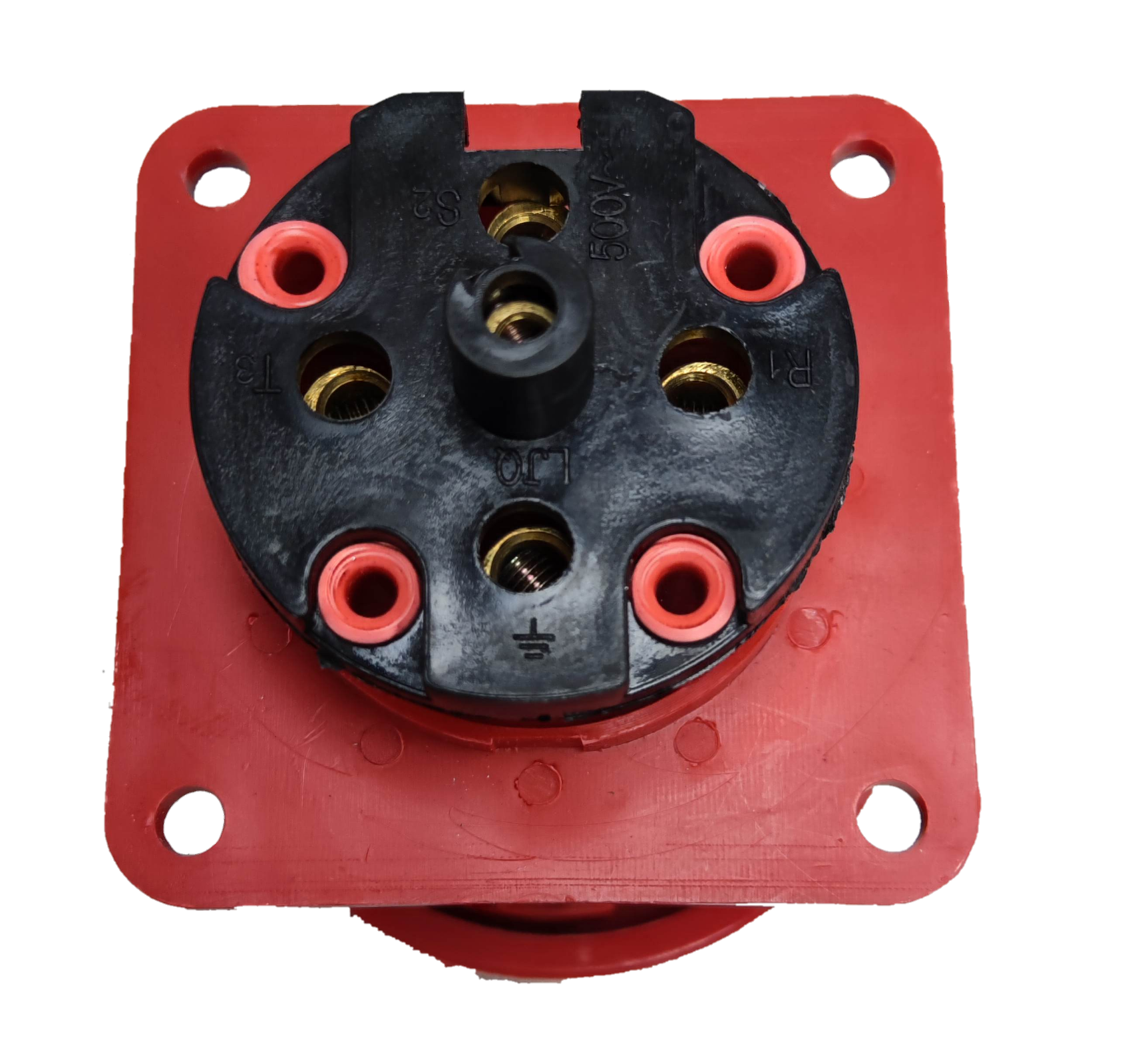 Grippes Power Point with Four Terminals and Red Housing from Electx Electrical Supply