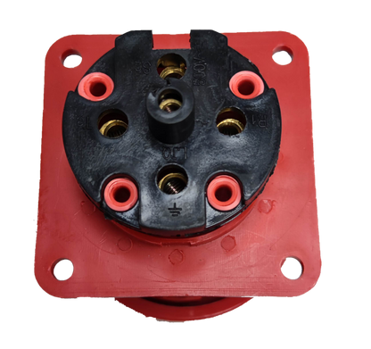 Grippes Power Point with Four Terminals and Red Housing from Electx Electrical Supply