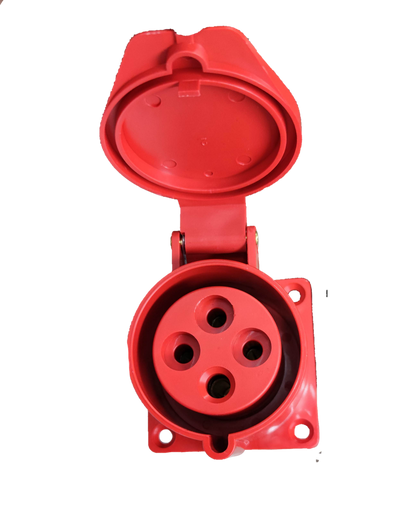 Grippes Red Power Point with Four Sockets for Electx Electrical Supply Applications