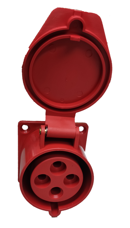 Grippes Red Power Point with Protective Cover Ideal for Electx Electrical Supply Applications