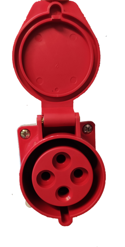 Grippes Electx Electrical Supply Red Circular Socket Connector for Reliable Power Connections