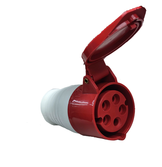 Grippes 5-Pin Waterproof Power Plug with Red Cover for Electx Electrical Supply