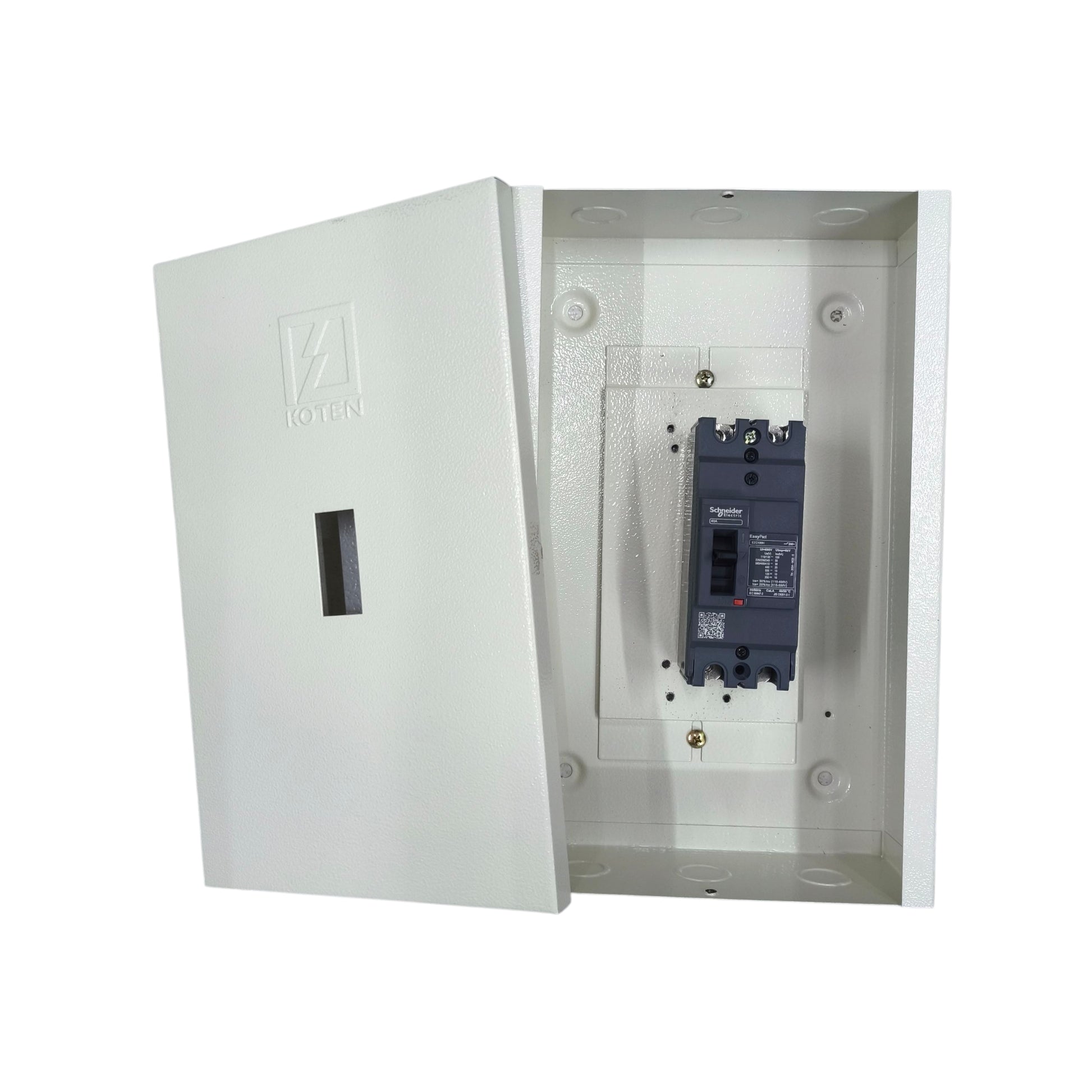 Schneider Circuit Breaker Inside White Panel for Safety, available at electx Electrical Supply