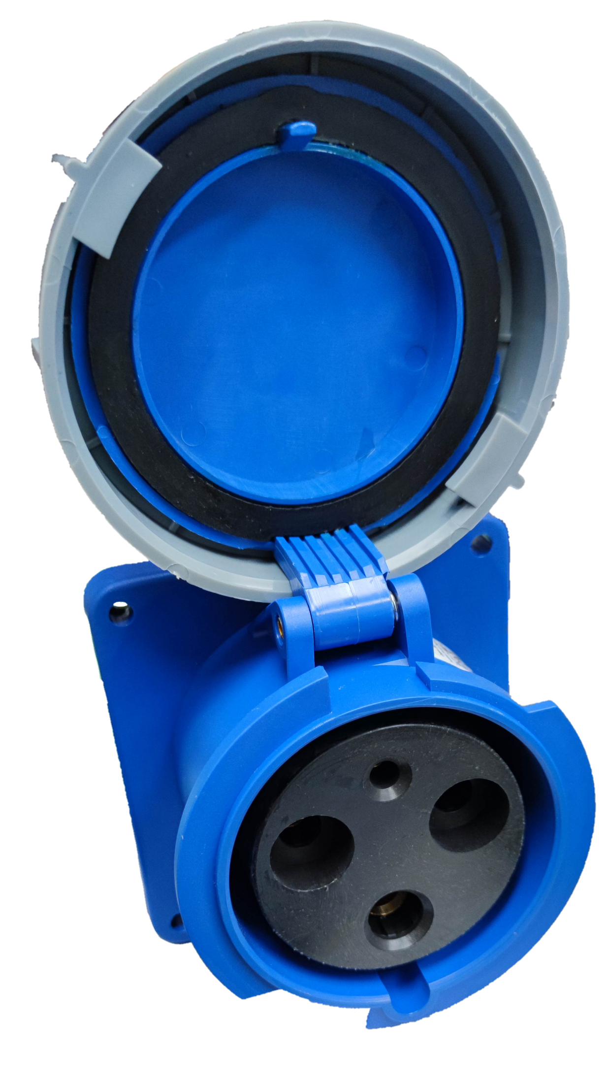 Grippes Blue Electrical Circuitry Outlet with Waterproof Cover from Electx Electrical Supply