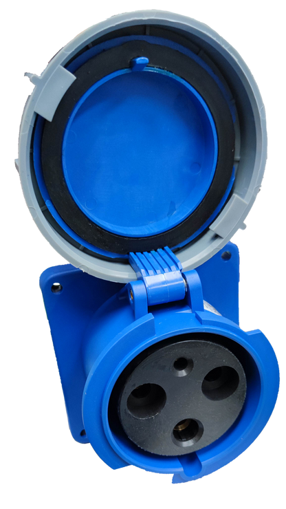 Grippes Blue Electrical Circuitry Outlet with Waterproof Cover from Electx Electrical Supply