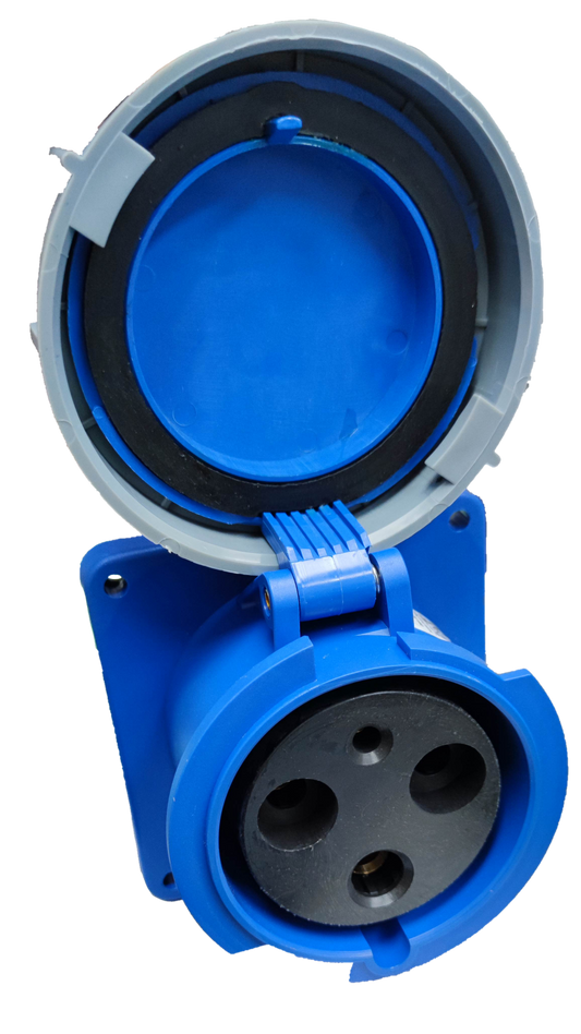 Grippes Blue Electrical Circuitry Outlet with Waterproof Cover from Electx Electrical Supply