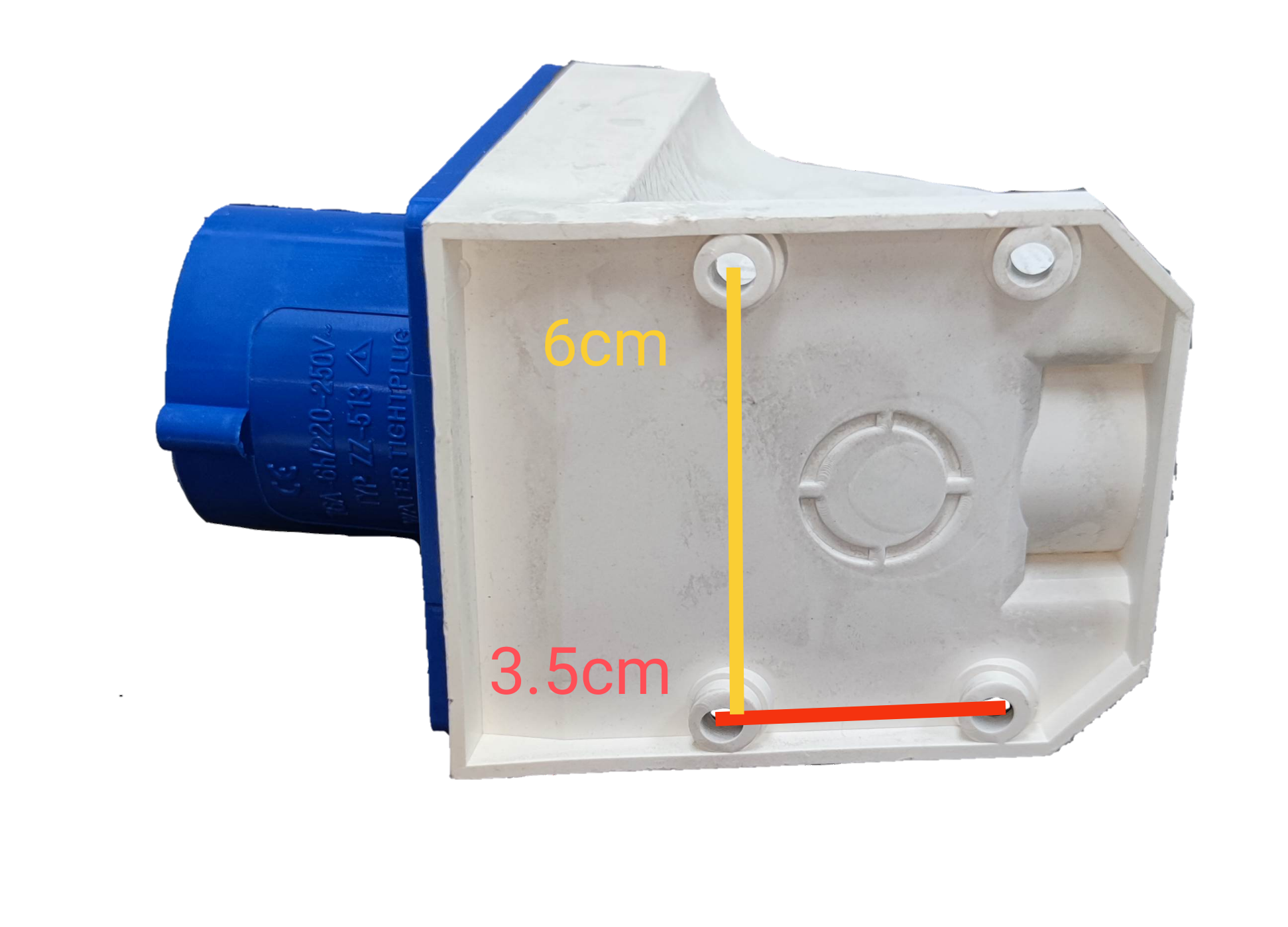 Grippes Power Point Plug with Measurements of 6cm and 3.5cm for Electx Electrical Supply