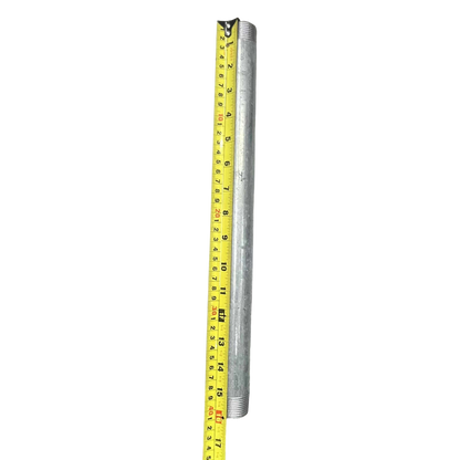 EMT conduit nipple 16 inch made of durable metal for electrical conduit connections