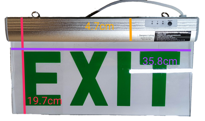 Denko emergency exit light with EXIT Sign Acrylic Green 220V acrylic panel and aluminum housing