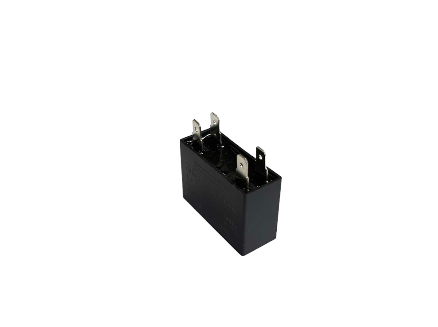 Black fan capacitor 1.0uF 450V electrical component with metal terminals from China
