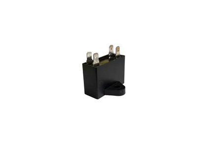 Black fan capacitor 1.2uF 450V electrical component with metal terminals 