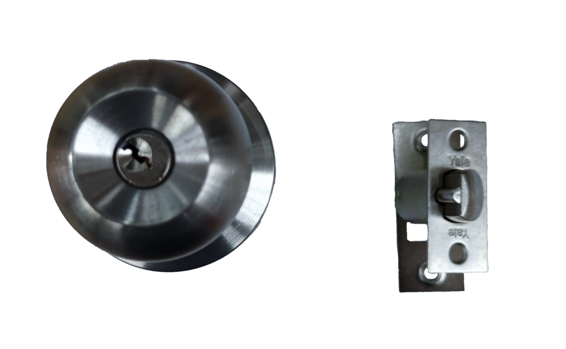 Yale Entrance Lockset Essential Series with brushed nickel finish for secure and stylish door access