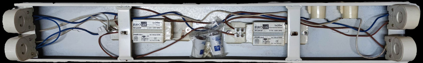Eurolux 2x20W Fluorescent Fixture Box type lighting installation accessory with wiring and connectors
