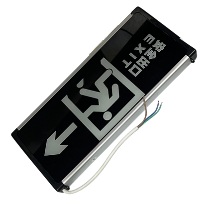 Exit Sign Double Face Running Man emergency safety light with arrow and wiring for wall mounting