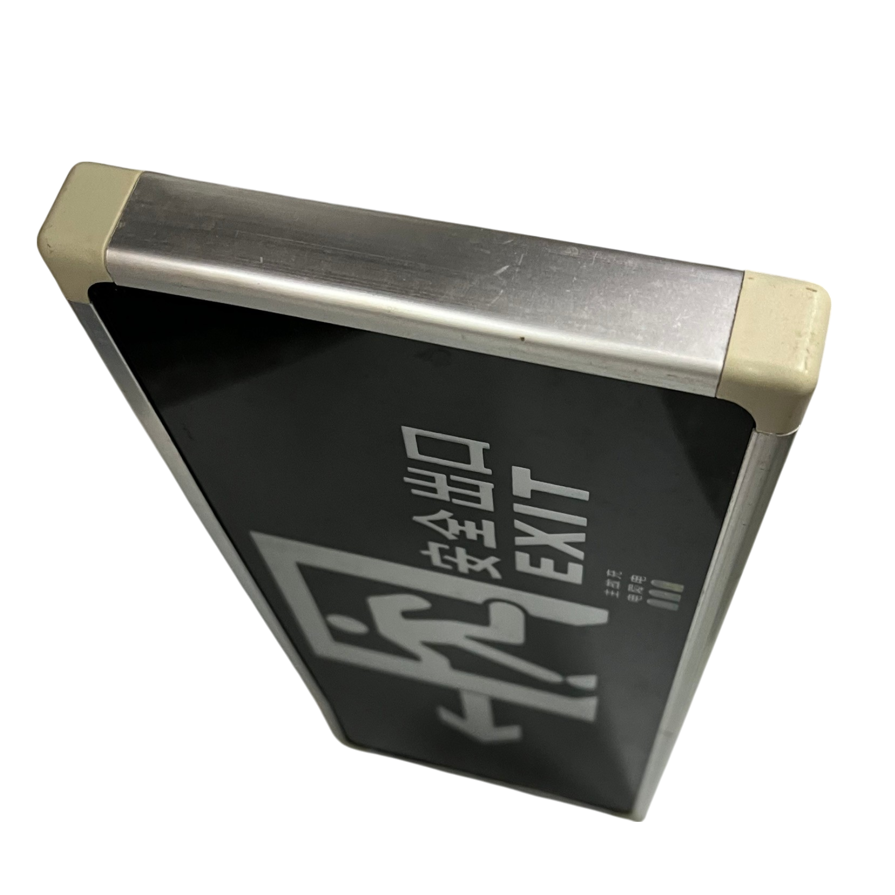 Exit Sign LED 3W 220V Green with aluminum frame and safety markings for work and safety lighting