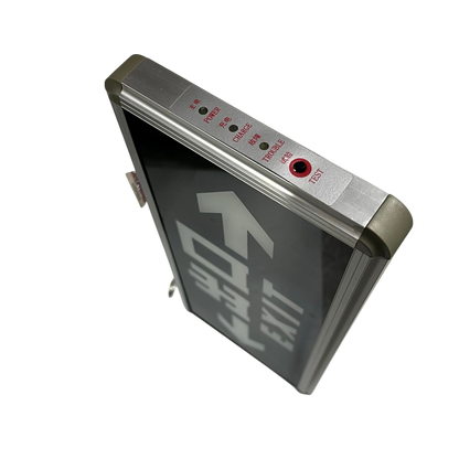 Exit Sign With Arrow Left and Right Green work and safety light with metal frame and test button