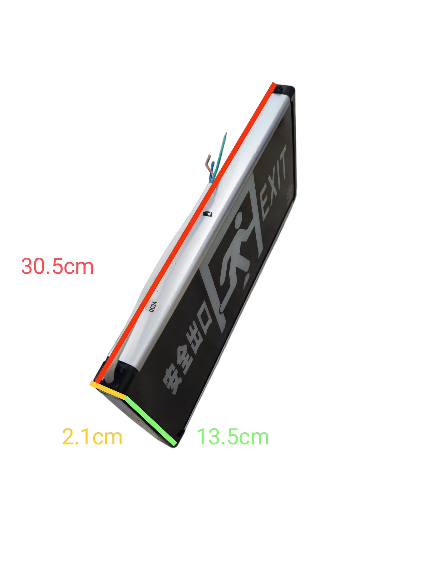 Exit Sign with Running Man 3W Green work and safety light from China with dimensions