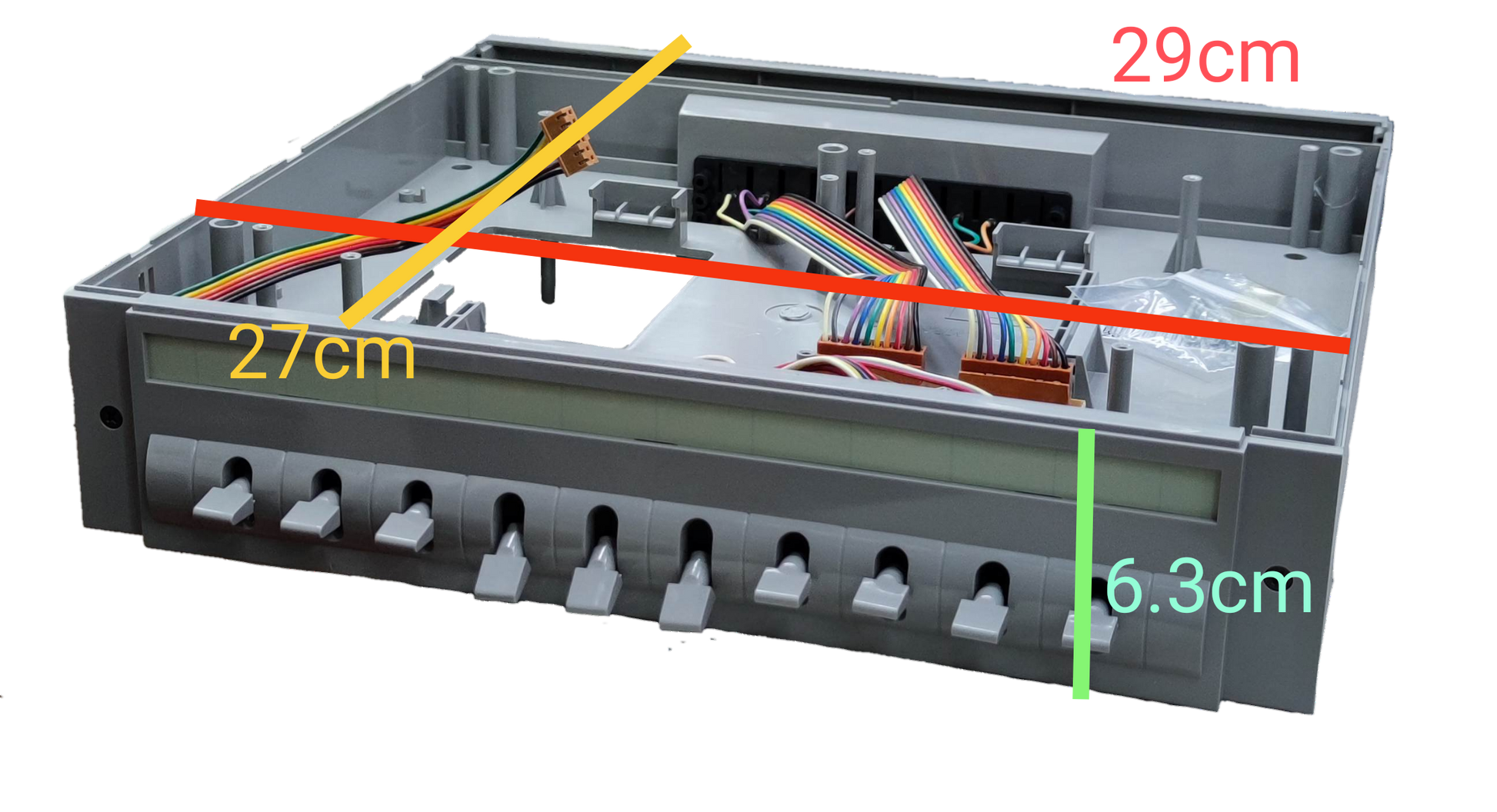 Commax Expansion Unit 10 Station for CLS-10T with multiple connection ports and wiring inside