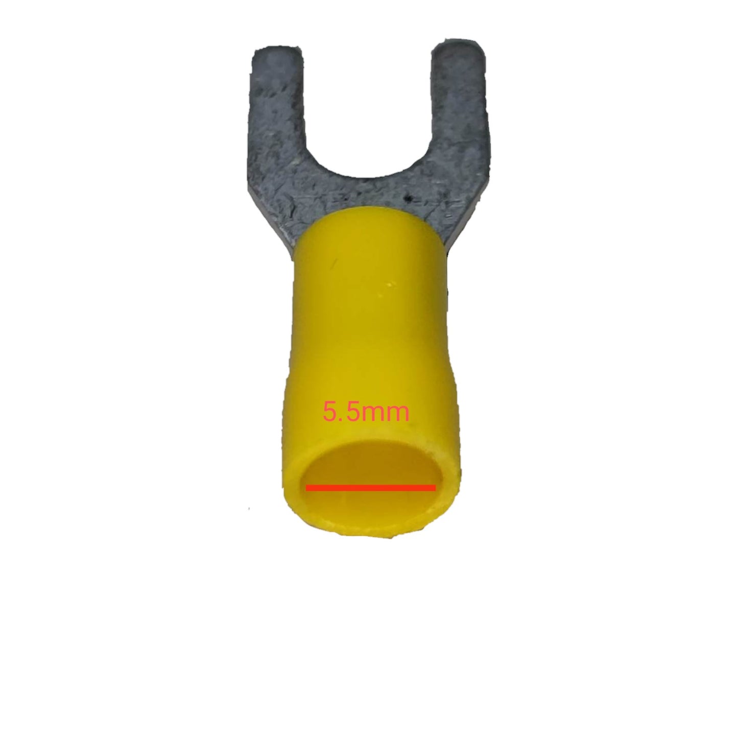 Local Terminal Lugs Y Type Yellow Insulation 5.5mm (5PCS + 5Pcs Free), Y Terminal Lugs, Y Terminal Lugs