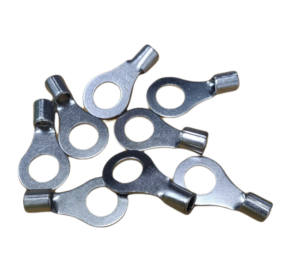 local Terminal Lugs Ring Type Without Insulation 14mm (4Pcs + 4Pcs Free) , Ring Terminal Lugs,  Round Terminal Lugs