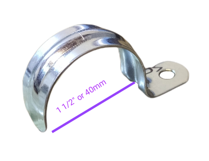 Metal Clamp Single Hole , 1/2" Metal Clamp, 3/4" Metal Clamp, 1" Metal Clamp, Metal Clamp 1 1/4", Metal Clamp 1 1/2", Metal Clamp 2", Metal Clamp 3", Malleable Clamp