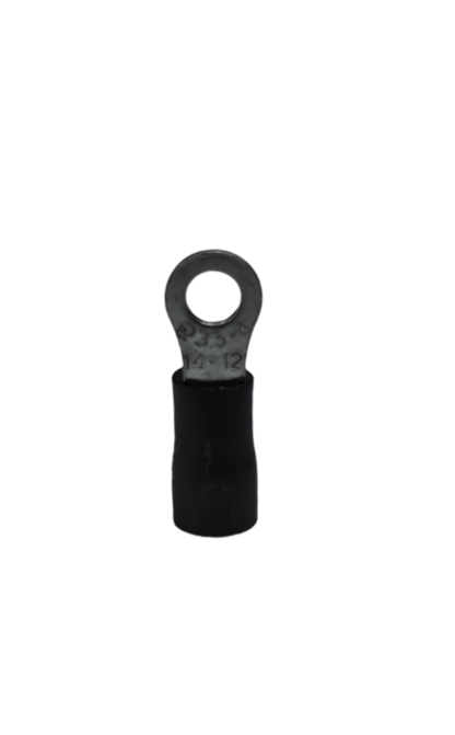 Local Terminal Lugs Ring Type Black Insulation 3.5mm (5Pcs + 5Pcs Free) , Ring Terminal Lugs,  Round Terminal Lugs