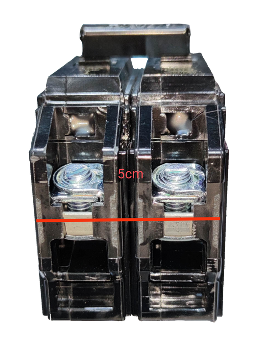 Royu 30A Circuit Breaker 2 Pole Single Phase 220V Bolt On with Mechanical Lugs RCBB30-60