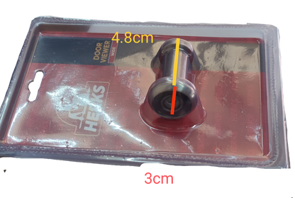 Door Viewer Wide 30 x 30 x 48 mm Satin Nickel, Peek Hole, Door Hole HD3001SN ( Herks) Peep Hole