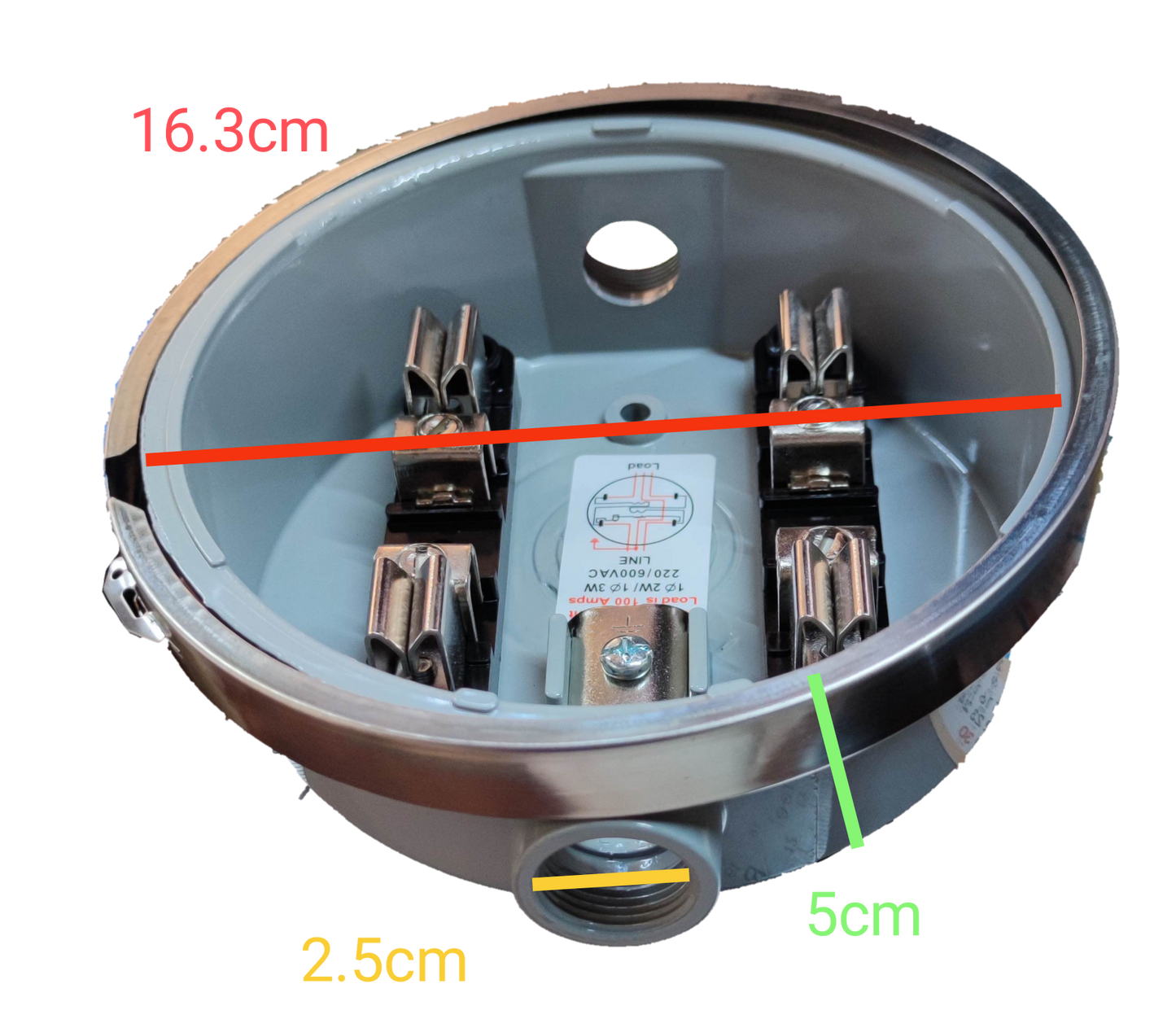 Cirtech Round Meter Base 1", Electrical Meter Base, KWH Meter base 1" Hub Size