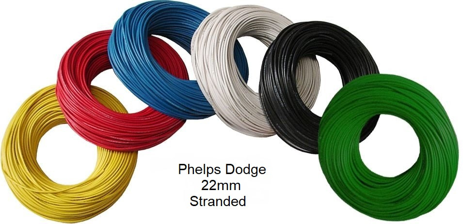 Phelps Dodge THHN Wire 22mm 4 AWG Stranded, Pre Cut (1 Meter) Green