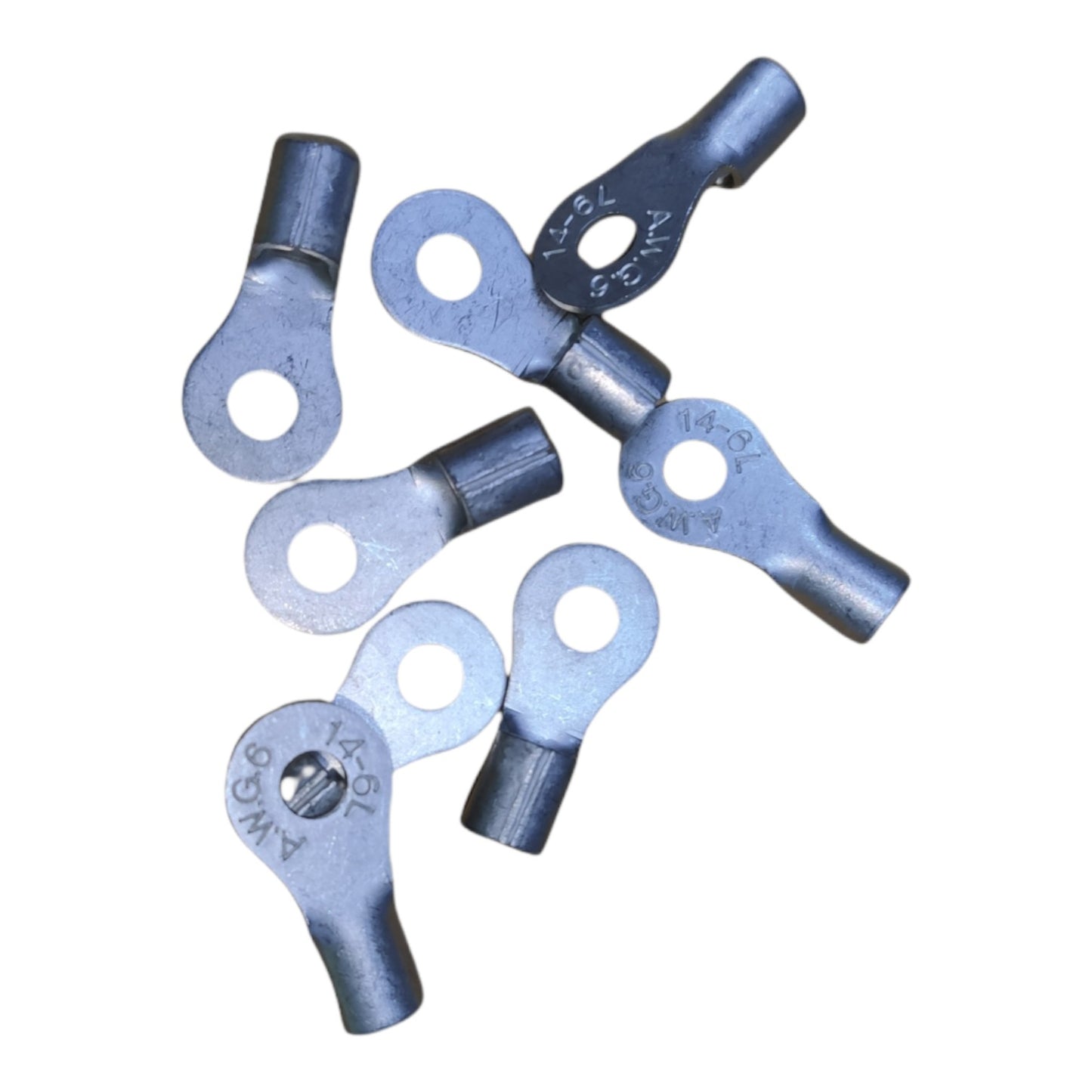 local Terminal Lugs Ring Type Without Insulation 14mm (4Pcs + 4Pcs Free) , Ring Terminal Lugs,  Round Terminal Lugs