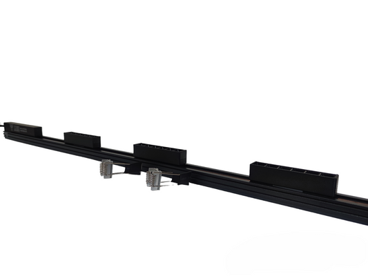 Magnetic Track Light 1 Meter with 3pcs 6W Grille Type Warm White with 100W Power Supply 220V ( ILLUMIQ TERRA) 26mm Track