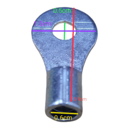 Local Terminal Lugs Ring Type Without Insulation 8mm (4Pcs + 4Pcs Free) , Ring Terminal Lugs,  Round Terminal Lugs