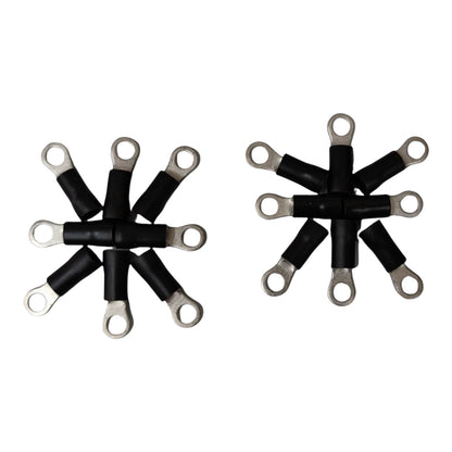 Local Terminal Lugs Ring Type Black Insulation 3.5mm (5Pcs + 5Pcs Free) , Ring Terminal Lugs,  Round Terminal Lugs