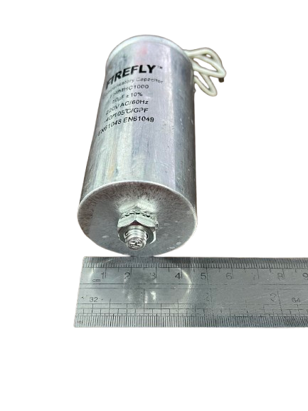 Firefly 1000W capacitor 220V with aluminum casing and threaded terminal for electrical applications