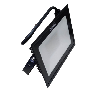 Firefly 50W LED floodlight daylight with black frame and adjustable mounting bracket for outdoor lighting