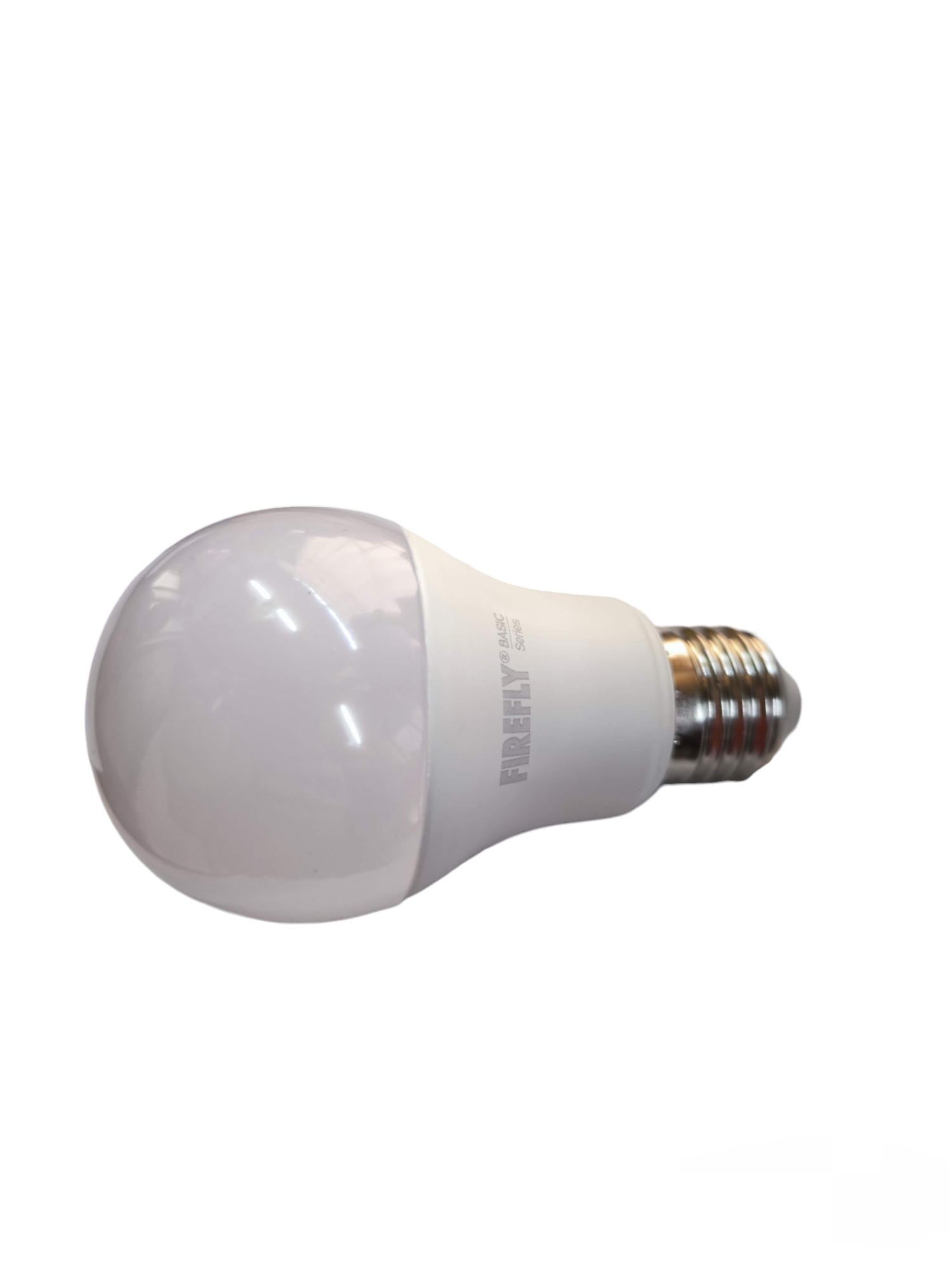 Firefly 8W tri color LED bulb with frosted dome and standard screw base for versatile lighting