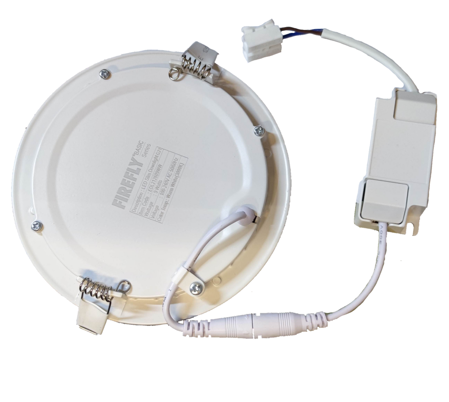 Firefly 9W LED round recessed downlight designed for sleek ceiling illumination