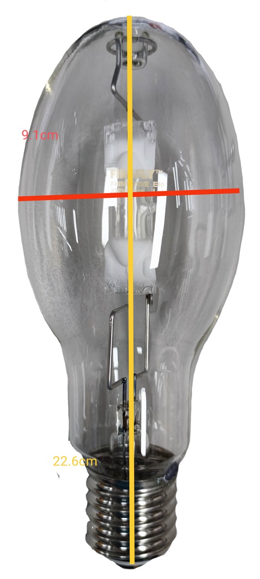 Firefly Metal Halide Lamp Elliptical 250W with clear glass design for high-intensity lighting applications