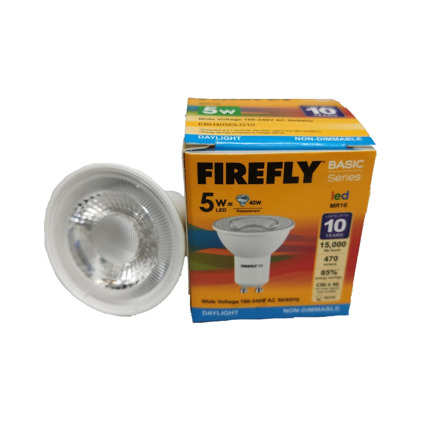 Firefly 5W MR-16 LED Daylight 6500K GU10 220V EBH405DLG10 Non-Dimmable