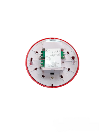 Asenware manual call point push button fire alarm base with wiring terminals and white label