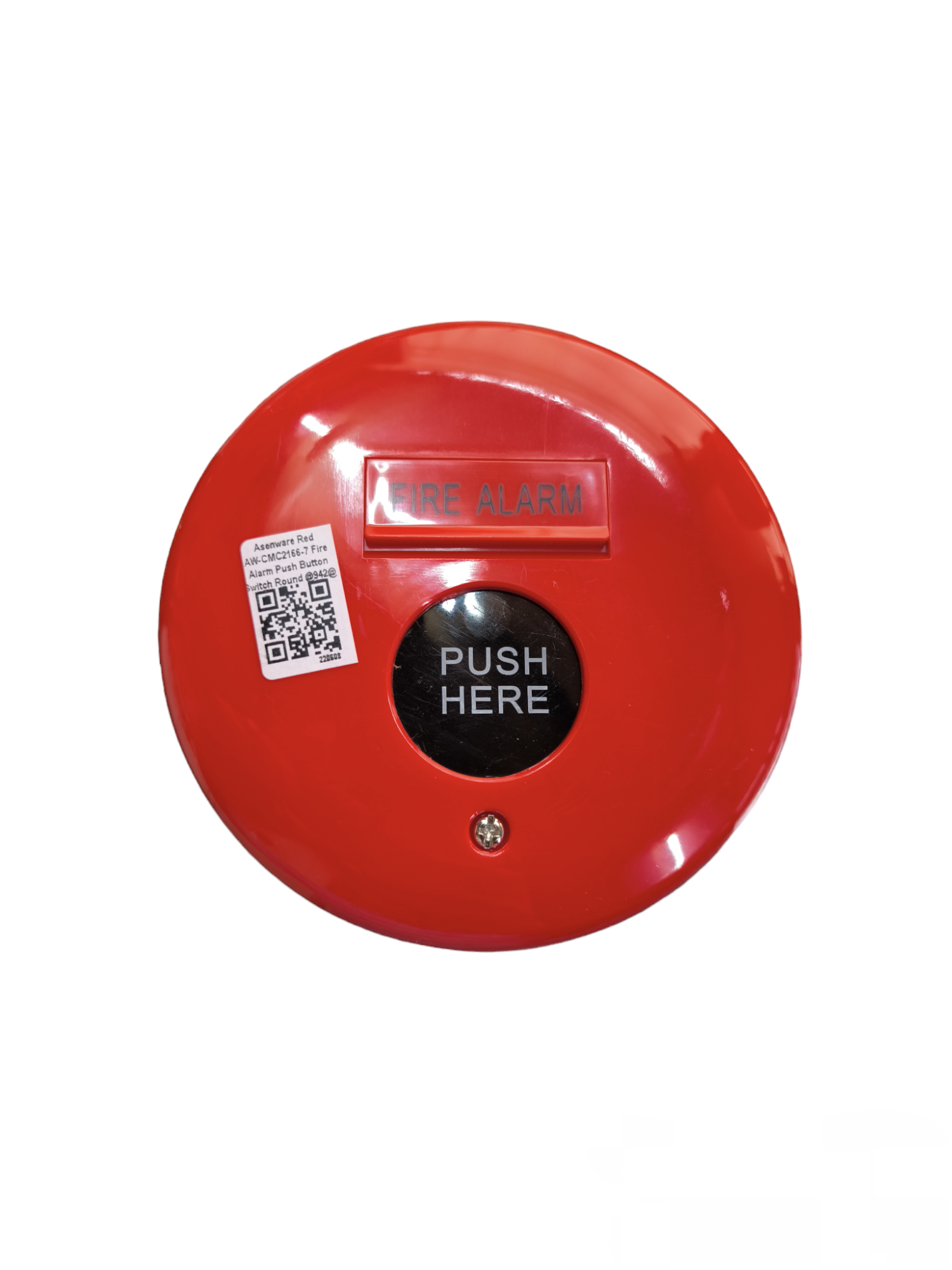 Asenware red manual call point push button fire alarm with push here label