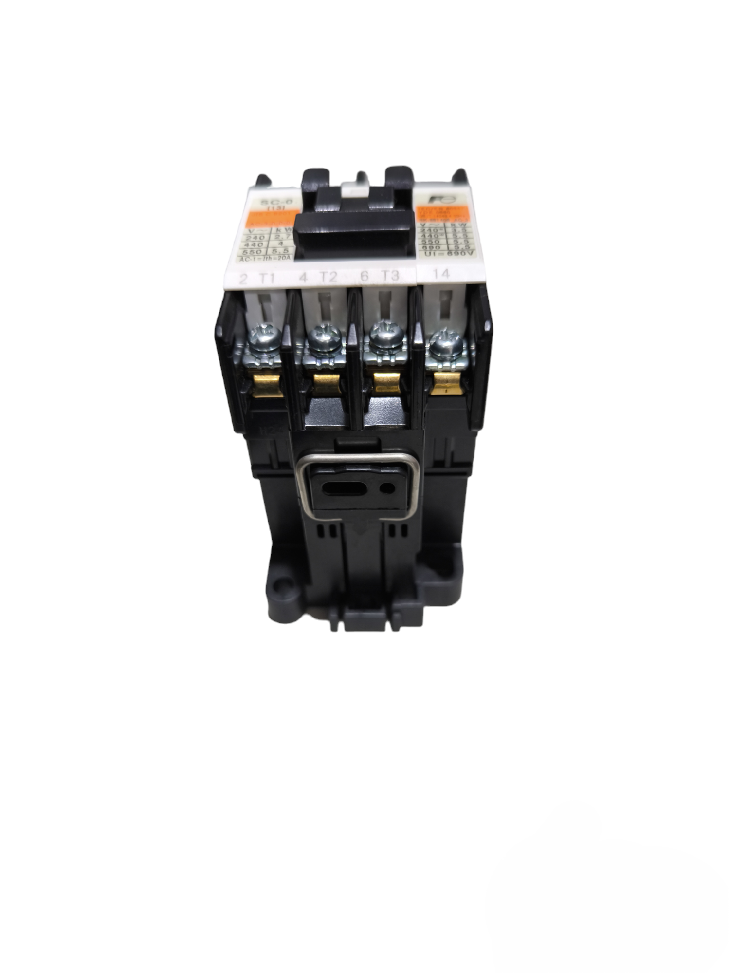 Fuji Magnetic Contactor SC-0 20A black electrical switch with metal terminals and mounting base