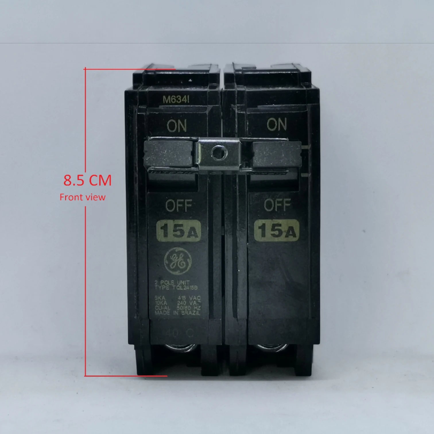 GE 15A Circuit Breaker 2 Pole, compact design for reliable electrical protection and safe operation
